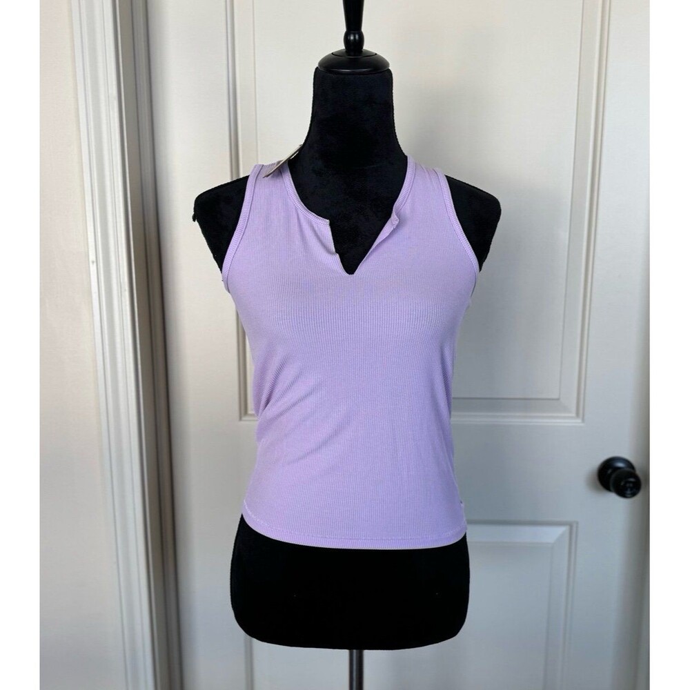 Skims Soft Lounge Split Neck Tank Sugar Plum Size Medium